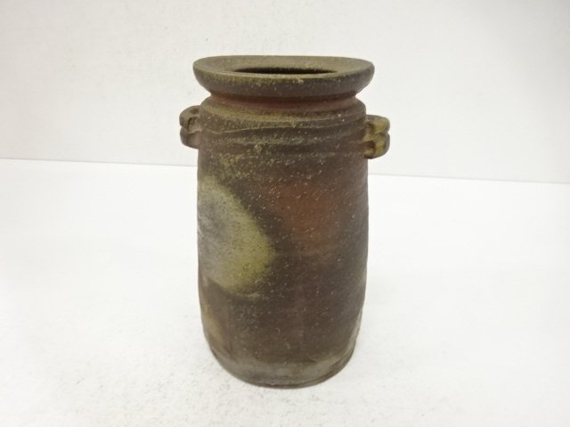 作家物　備前焼　耳付花生